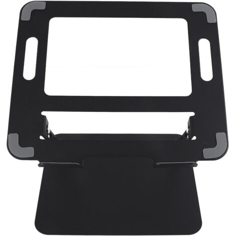 Support d'ordinateur portable réglable en hauteur, support pliable en acier carbone pour bureau noir