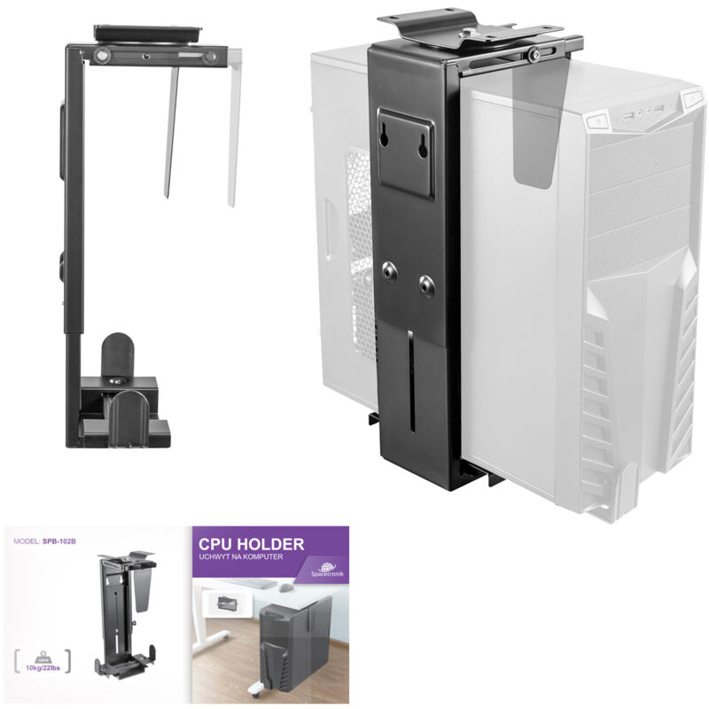 Support d'ordinateur sous le bureau Spacetronik SPB-102B