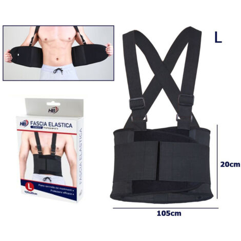 Support Dorsal Postural Support Dorsal Ajustable Noir Tg. L