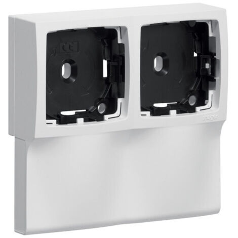 Support double appareillage saillie Legrand pour ATA12/20x50, Pure - HAGER ATA125499016