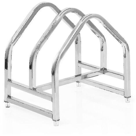 Support double couche en acier inoxydable pour couvercles de casseroles, planche à découper durable, cuisine 50jd  supports et étagères