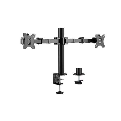 Support double écran, diagonale jusqu'à 32 pouces, double bras, fonction d'inclinaison HDWR SolidHand-AM02