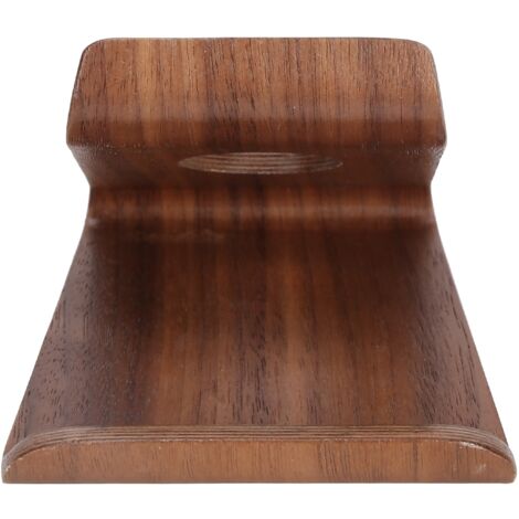 Support double face en noyer pour tablette PC et téléphone portable, support d'accessoire marron noisette