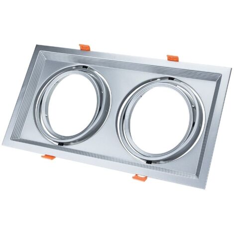 Support Double Orientable INOX Encastrable pour Ampoules LED AR1