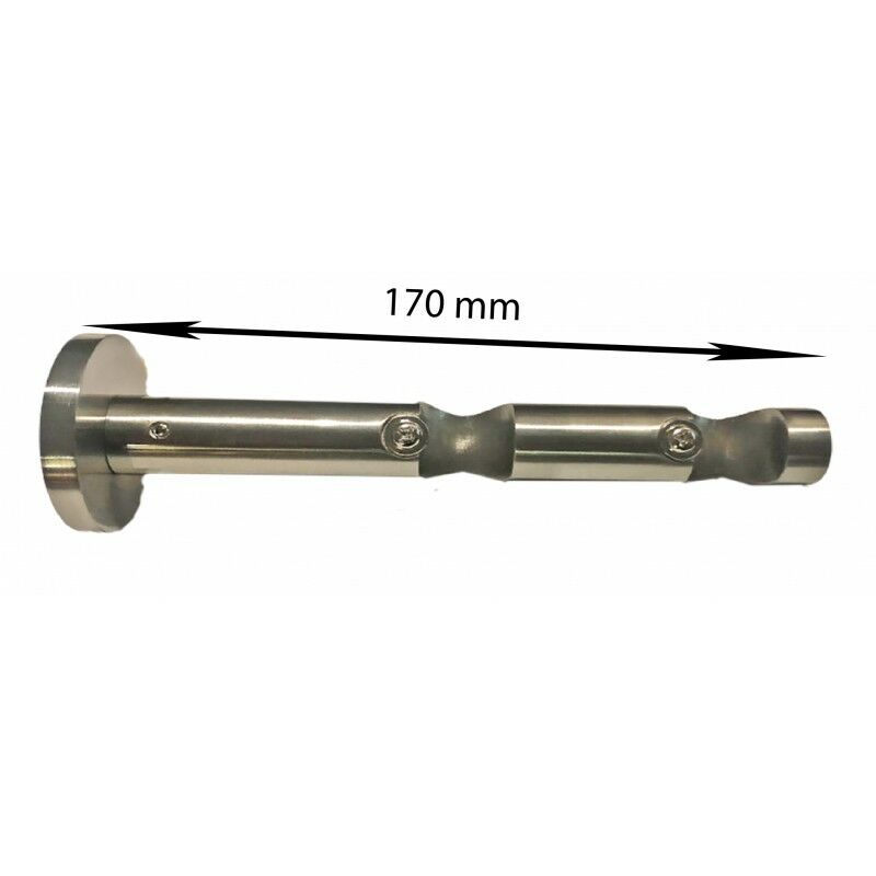 Support Double tringle a rideau Ø20 métal Nickel Brossé ...