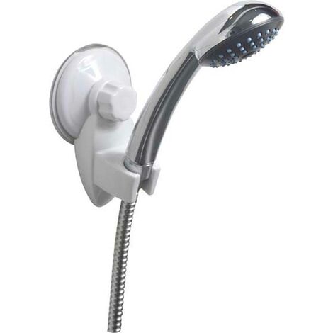 Support douchette abs/pvc sur ventouse - blanc - Tendance