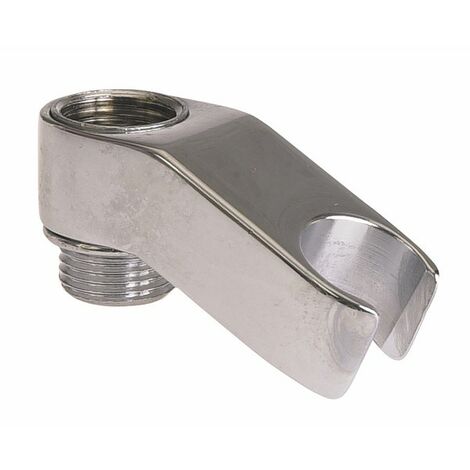 Support douchette dessous robinetterie – Finition chromée – Matériau ABS – Filetage mâle 1/2'' – Accessoires de montage inclus