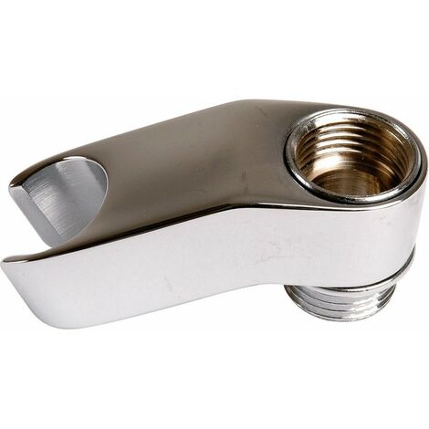 Support douchette laiton chromé sous robinet – Fixation sans perçage – Compatible avec tous robinets de douche – Installation facile - SU28551