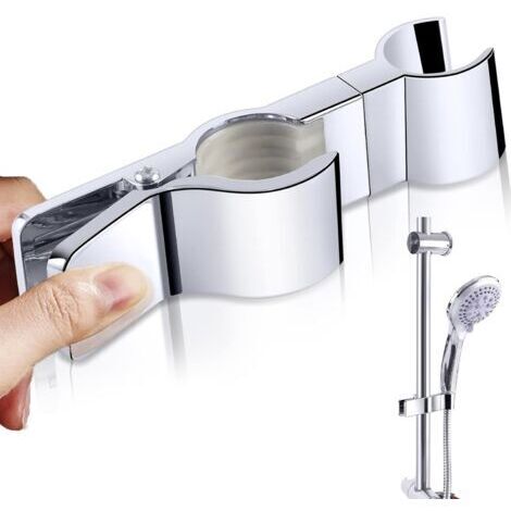 Support Douchette,Support Pommeau de Douche,Barre de Douche Support Douchette Sans Percage,45°Clamp Douchette Réglable