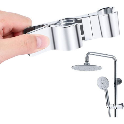 Support Douchette,Support Pommeau de Douche,Barre de Douche Support Douchette Sans Percage,45°Clamp Douchette Réglable