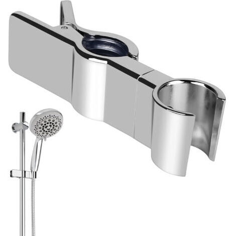 Support Douchette,Support Pommeau de Douche,Barre de Douche Support Douchette Sans Percage,45°Clamp Douchette Réglable pour Baignoire Salle de Bain