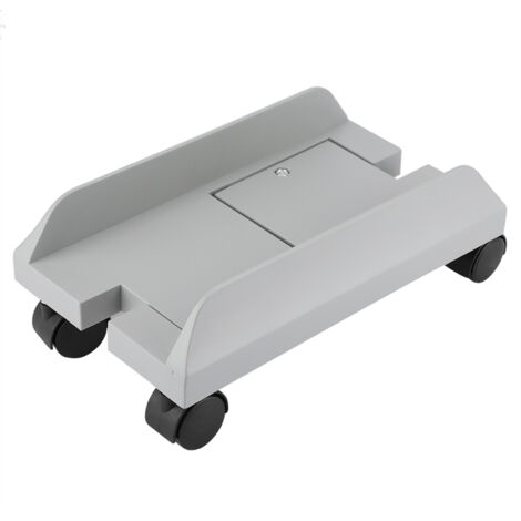Support d'Unité Centrale Amovible avec Frein - Rack de Stockage pour Tour d'Ordinateur de Bureau (Blanc)