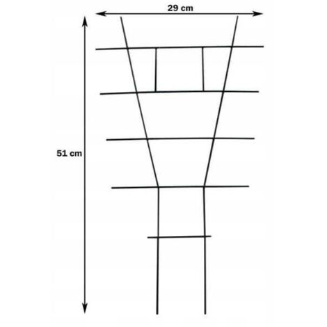 Support échelle pour plantes en pot 51 x 29 cm, fil d'acier vert