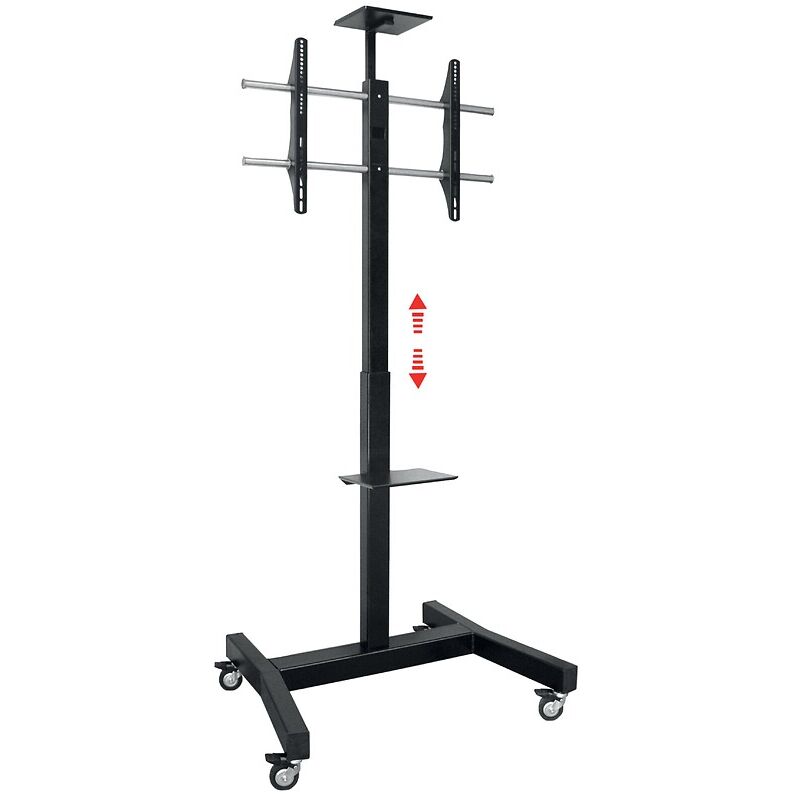 Support écran colonne à hauteur variable Big Trolley - avec roulettes - pour écran de 117 à 228 cm