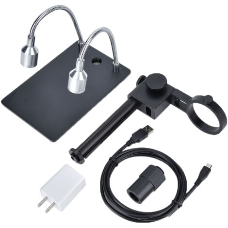 Support en alliage d'aluminium pour microscope numérique, diamètre 50mm, prise US 100-240V