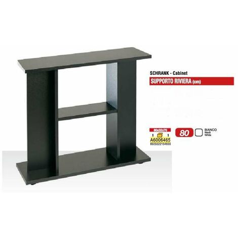 Support en bois Amtra System 80 Blanc 80x32x70h