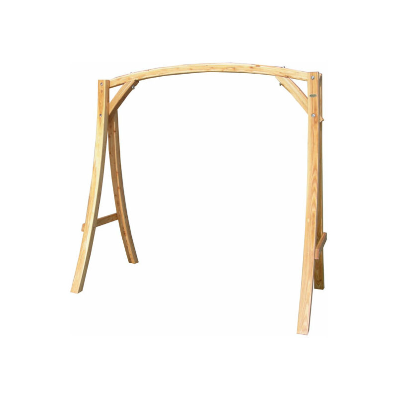 Amanka - SUPPORT en bois de mélèze pour balancelles env 205x105x198cm | pour l'intérieur et l'extérieur de la maison | SIÈGE NON INCLUS