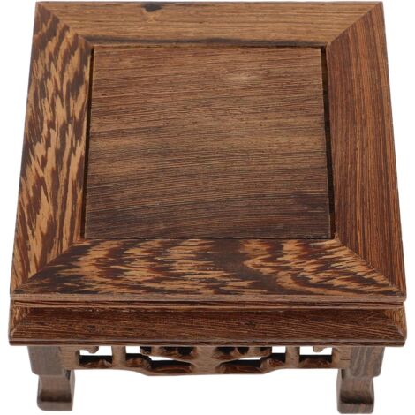 Support en bois pour plantes d'intérieur, taille moyenne, en forme d'aile de poulet.