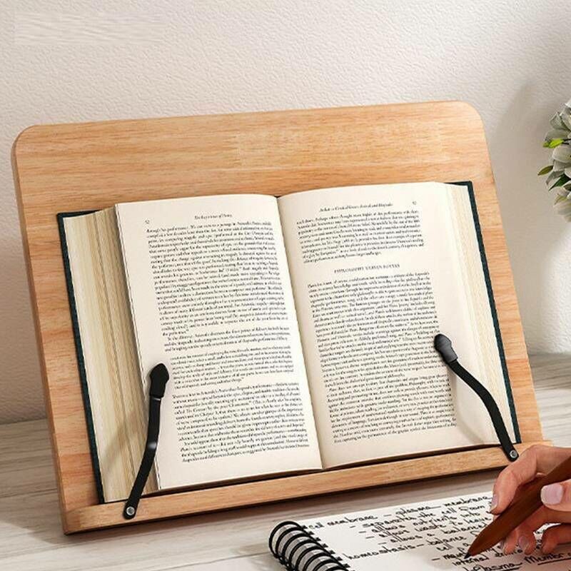 L&h-cfcahl - Support en bois réglable pour la lecture, support pliant pour livres, tablette, organisateur de bureau pour salle d'étude à domicile,
