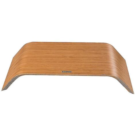 Support en bois tout-en-un pour écran et ordinateur portable - Support robuste et stable - Compatible avec iMac (Bambou)