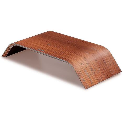 Support en bois tout-en-un pour écran et ordinateur portable - Support robuste et stable - Compatible avec iMac (Marron)