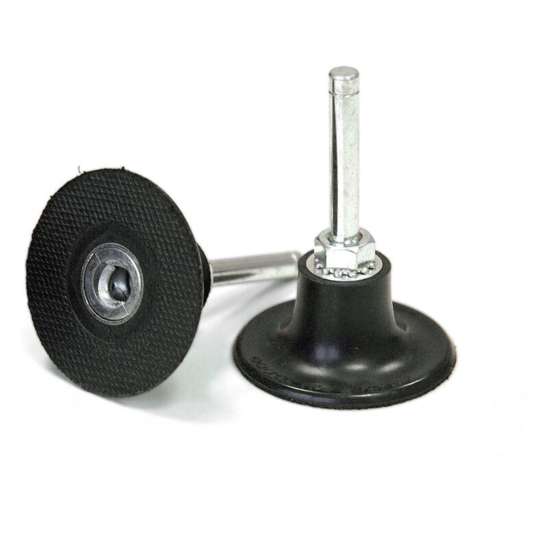 Support en caoutchouc avec tige pour disque abrasif 75 mm Fervi sgf075/06