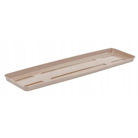 Support en plastique beige pour pot de fleurs de 60 cm