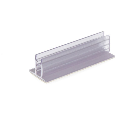 Support En Pvc Pour Tenir La Signalisation. Couleur Transparente, Longueur 75mm, Largeur 25mm. épaisseur Maximale Du Matériau 4,