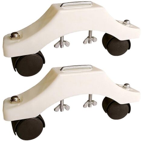 Support en U à roulettes pour radiateur électrique, déplacement facile, blanc