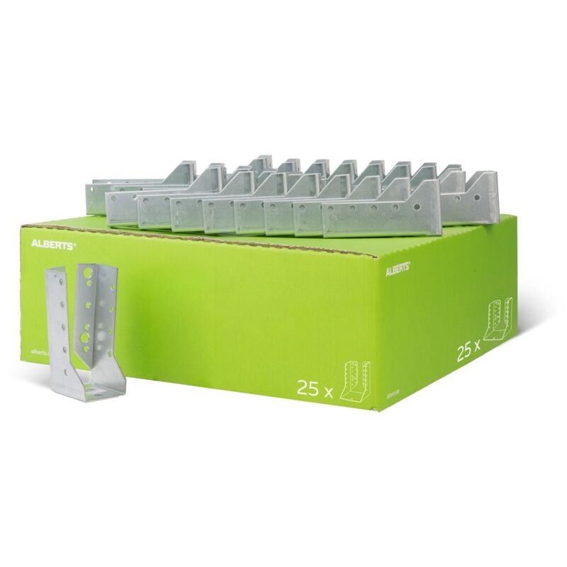 865610 Support u, type b, galvanisé Sendzimir, 40 x 110 mm, Set de 25 pièces, Set de 25 pièces - Alberts