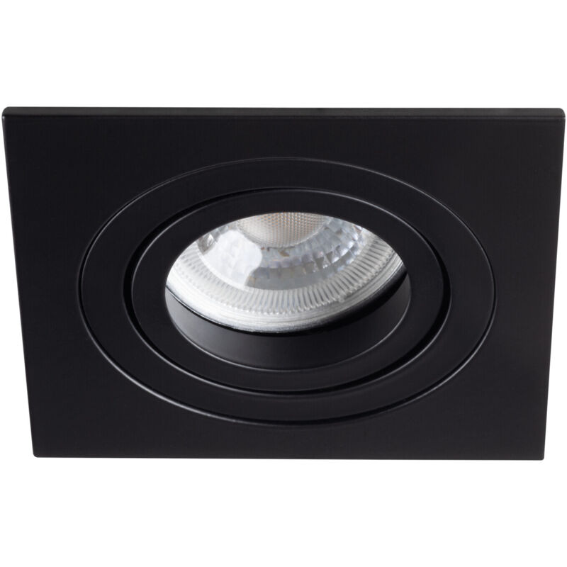 Kanlux - Spot encastrable plafond – Aluminium noir mat – Réglable 30° – Carré 90x90mm Kanlux - Spot encastrable plafond – Aluminium noir mat – Réglable 30° – Carré 90x90mm