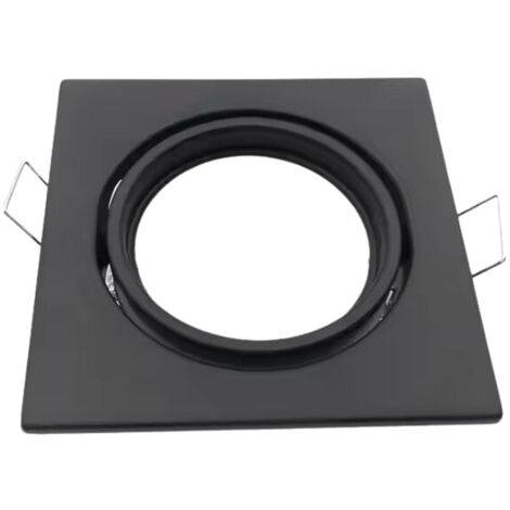 Support Encastrable GU10 Carré Noir Mat Orientable - SILUMEN