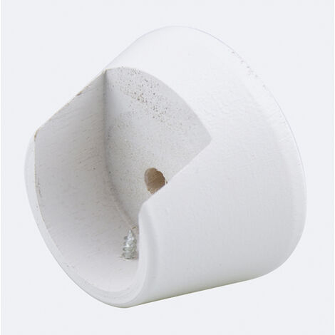 Support Entre-murs en Bois Blanc Ø28mm pour barre à rideaux - Boulet