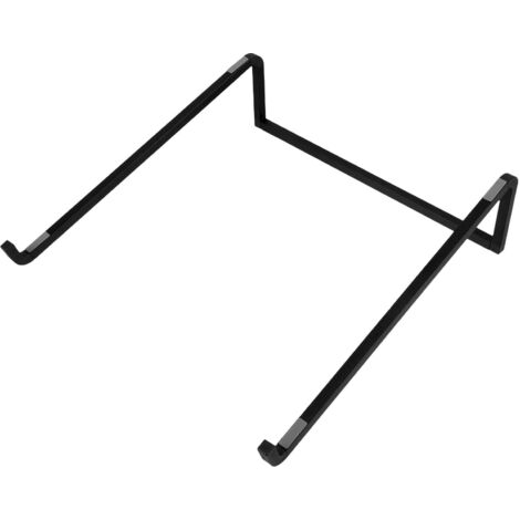 Support ergonomique en métal pour ordinateur portable, compatible avec les ordinateurs de bureau, rehausseur d'écran multifonctionnel, support d'ordinateur simple - noir
