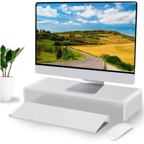 [Support ergonomique pour clavier] - Socle incliné acrylique bas bord avant poli ergonomique [Transparent] 375g - 4x43.2x14x1.8cm - 1 unité avec notice