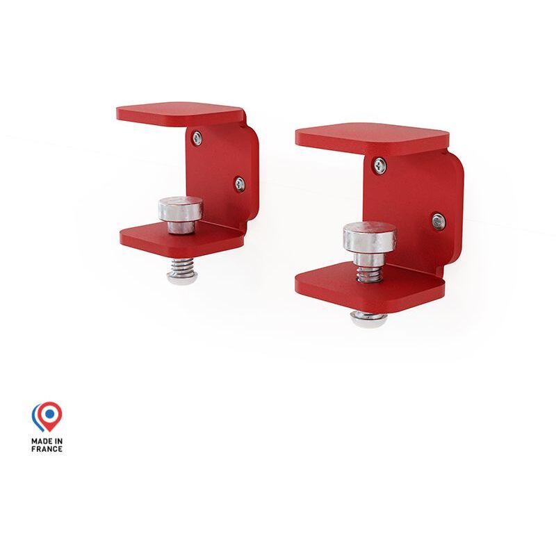 Sans Marque - Support étagère murale Grenat - Lot de 2 - rouge