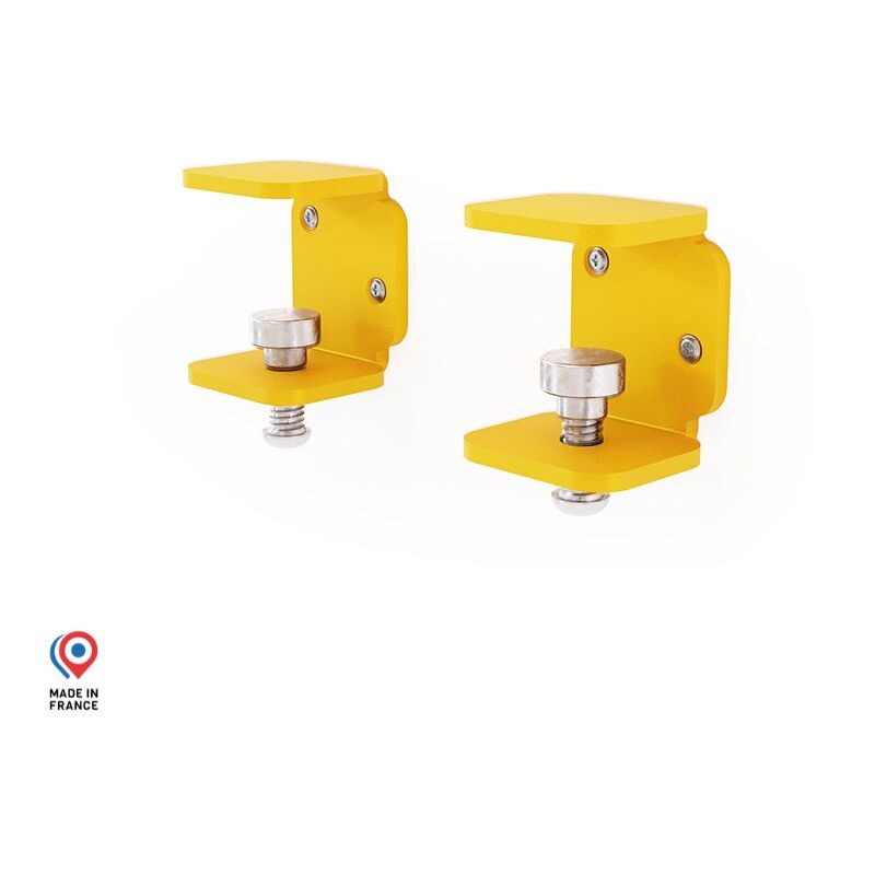 Sans Marque - Support étagère murale Grenat - Lot de 2 - jaune