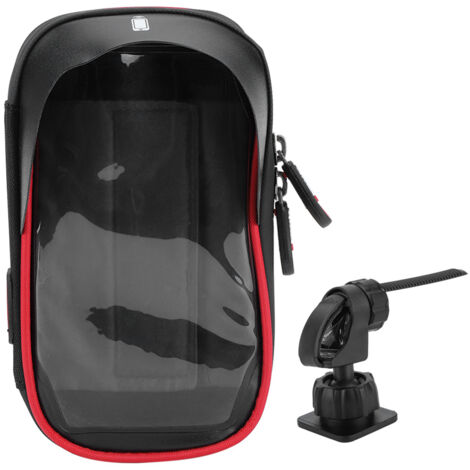 Support étanche universel pour téléphone avant de vélo, sac de guidon noir et rouge, accessoire cycliste 6 pouces