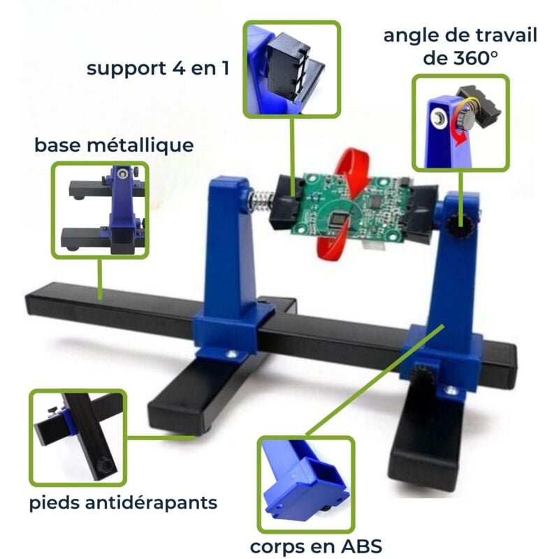 Jeu de serrage pour circuit imprimé Velleman VTHH6