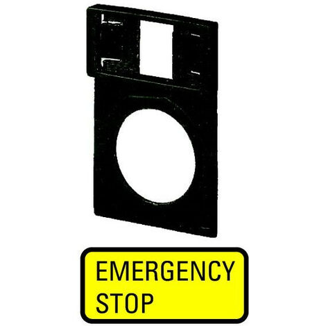 Support +étiquette EMERGENCY STOP EATON Q25TGE-299