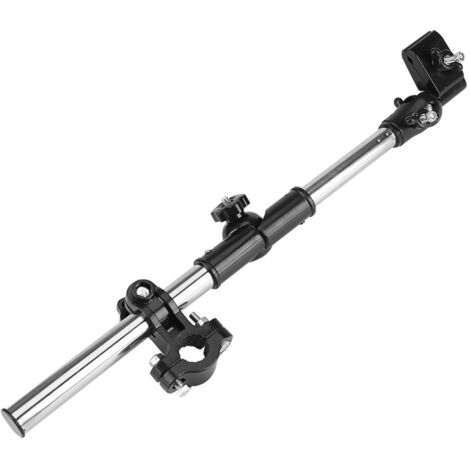 Support extensible réglable à 360° pour parapluie, poussette, landau, vélo, chaise (noir)