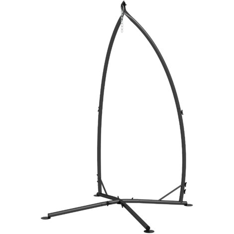 Support Fauteuil Suspendu - Pied 215 cm - Charge Max 150 Kg - Métal Noir