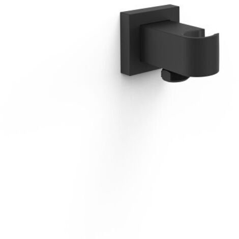 Support fixe avec arrivée d’eau pour douchette BLACKMAT (noir mat) - TRES 20218221NM