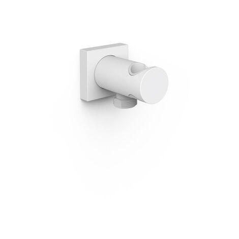 Support fixe avec arrivée d’eau pour douchette Blanc mat - TRES 21118221BM