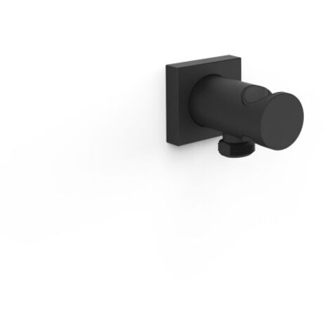 Support fixe avec arrivée d’eau pour douchette Noir mat - TRES 21118221NM