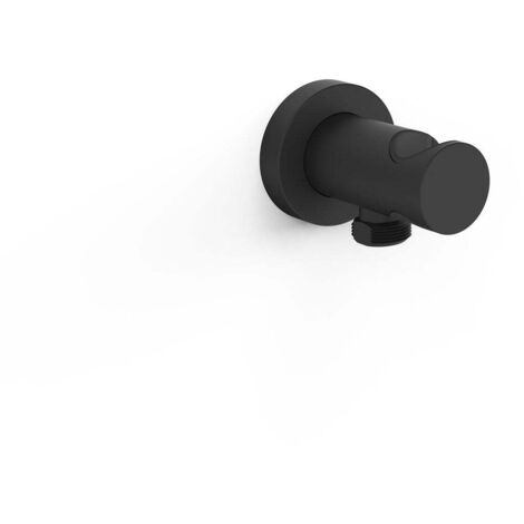 Support fixe avec arrivée d’eau pour douchette Noir mat - TRES 26118221NM