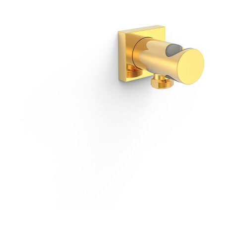 Support fixe avec arrivée d’eau pour douchette Or 24K - TRES 21118221OR