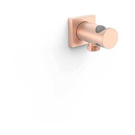 Support fixe avec arrivée d’eau pour douchette Or Rose Mat 24K - TRES 21118221OPM