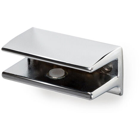 Support fixe pour étagères en verre et bois  Fabriqué en Zamac  Fini chromé brillant  Pour étagères d&aposune épaisseur de 7 mm  Mesures 412022mm  Système de fixation  2 unités - talla