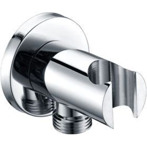 Support Fixe Rond Pour Douchette à Main Avec Sortie D'eau Chromé Imex Imex Sfd002